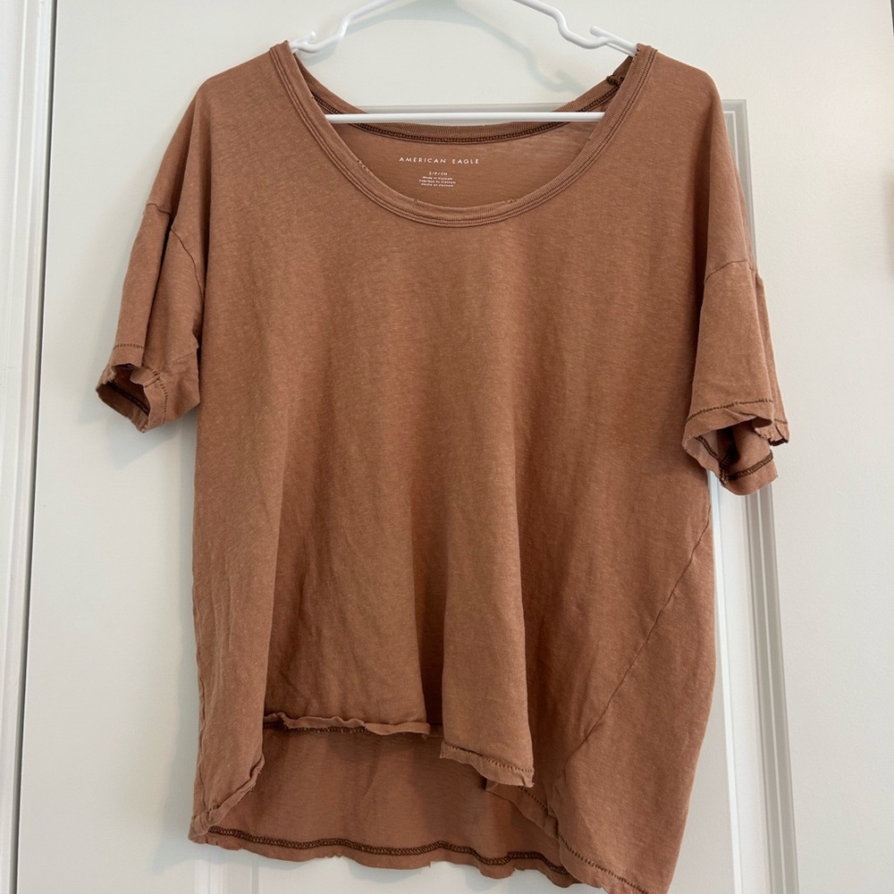 American Eagle Outfitters Brown Short Sleeve T-Shirt